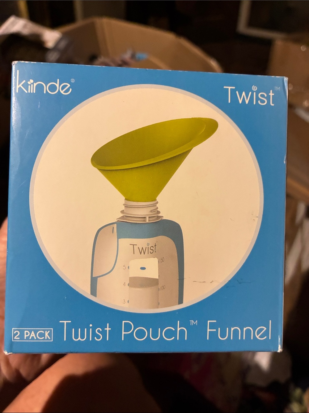 Twist Pouch Funnel in Lime Green set of two